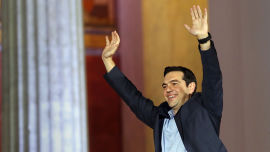 & lt; b & gt; Vantis VALGET: & lt; / b & gt; Den ferske statsminister Alexis Tsipras, og hans Syriza - we beskrives are s & # xF8; sterparti av b & # xE5; in Norske SV og r & # xF8; dt.