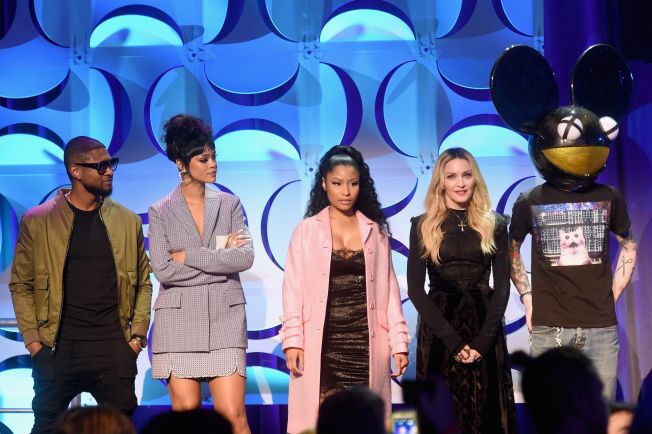 STJERNER: Usher, Rihanna, Nicki Minaj, Madonna og alle Deadmau5 deltok Tidal da ble relansert and New York 30. Seas. 